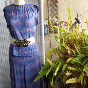 Vintage knit pant suit sz M